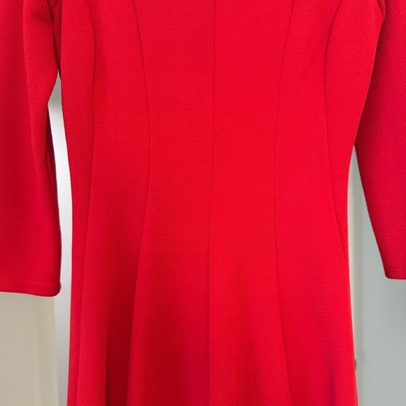 Anthro Sunday in Brooklyn Crosstown Dress 3/4" Sleeve Red Mini Dress M Classic - Picture 6 of 16